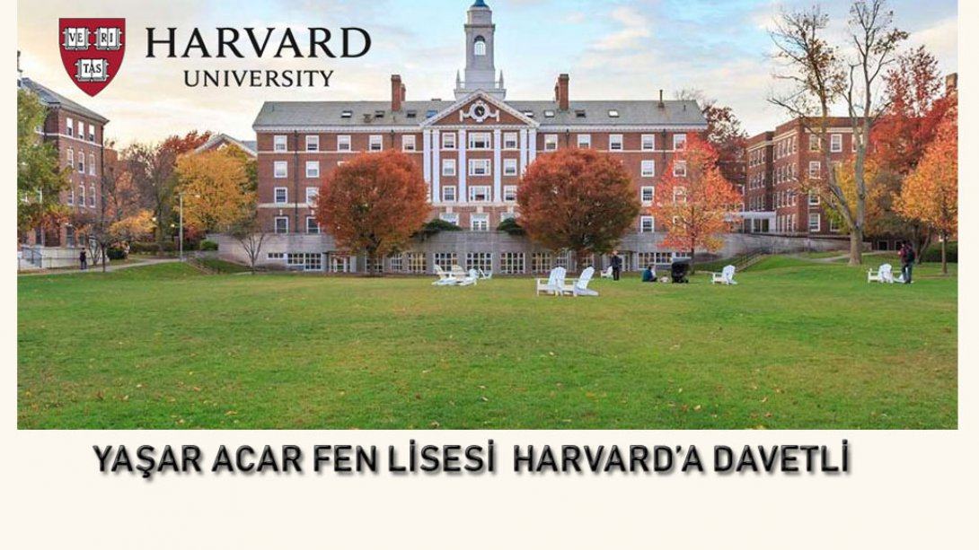 Yaşar Acar Fen Lisesi'nin, Harvard Üniversitesi'nde Kurs Alma Başarısı