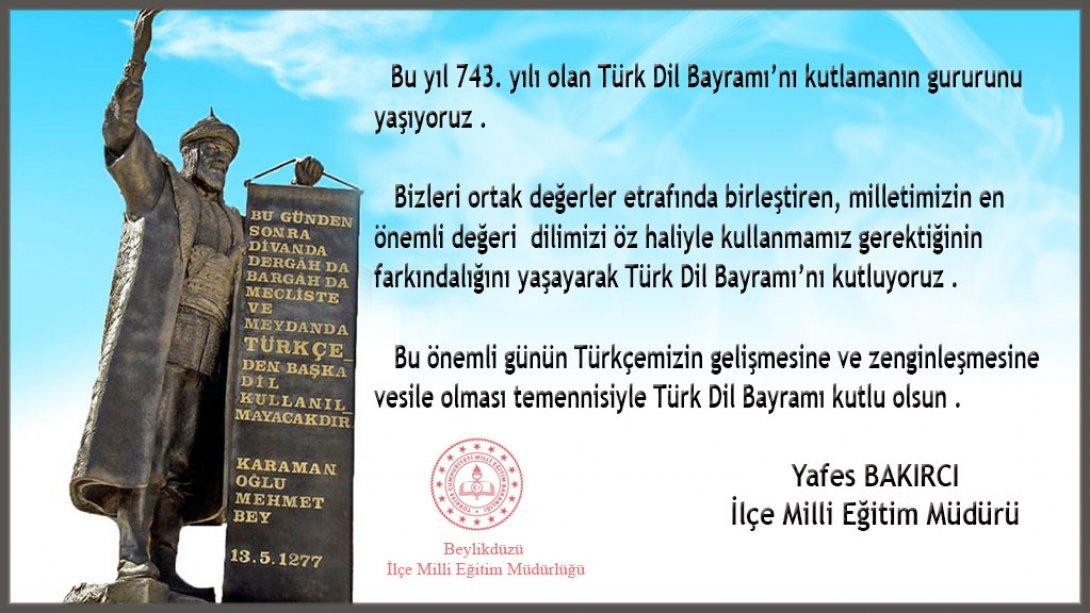 Türk Dil Bayramı Mesajı