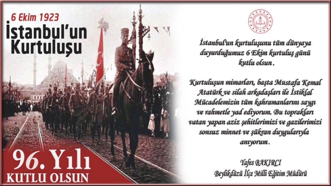 İstanbul'un Kurtuluşu Mesajı