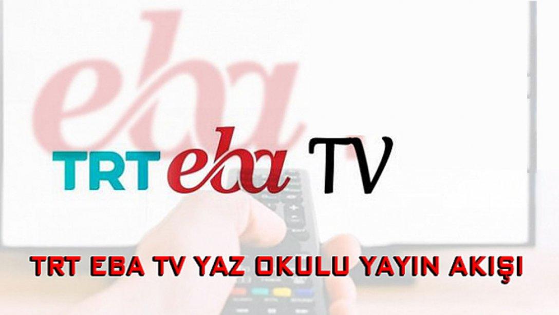 EBA TV Yaz Okulu 17-21 Ağustos Programı
