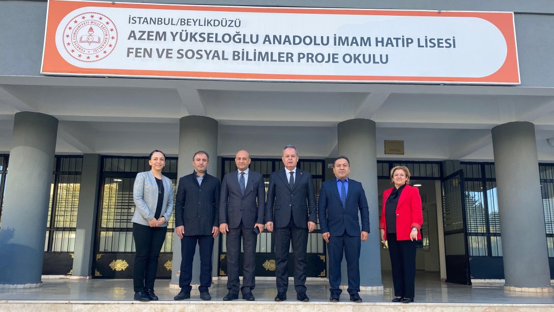 BEYLİKDÜZÜ KAYMAKAMIMIZ SAYIN BÜLENT KARACAN VE İLÇE MİLLİ EĞİTİM MÜDÜRÜMÜZ ZEKERİYA POSTACI AZEM YÜKSELOĞLU ANADOLU İMAM HATİP LİSESİ FEN VE SOSYAL BİLİMLER PROJE OKULUNU  ZİYARET ETTİ